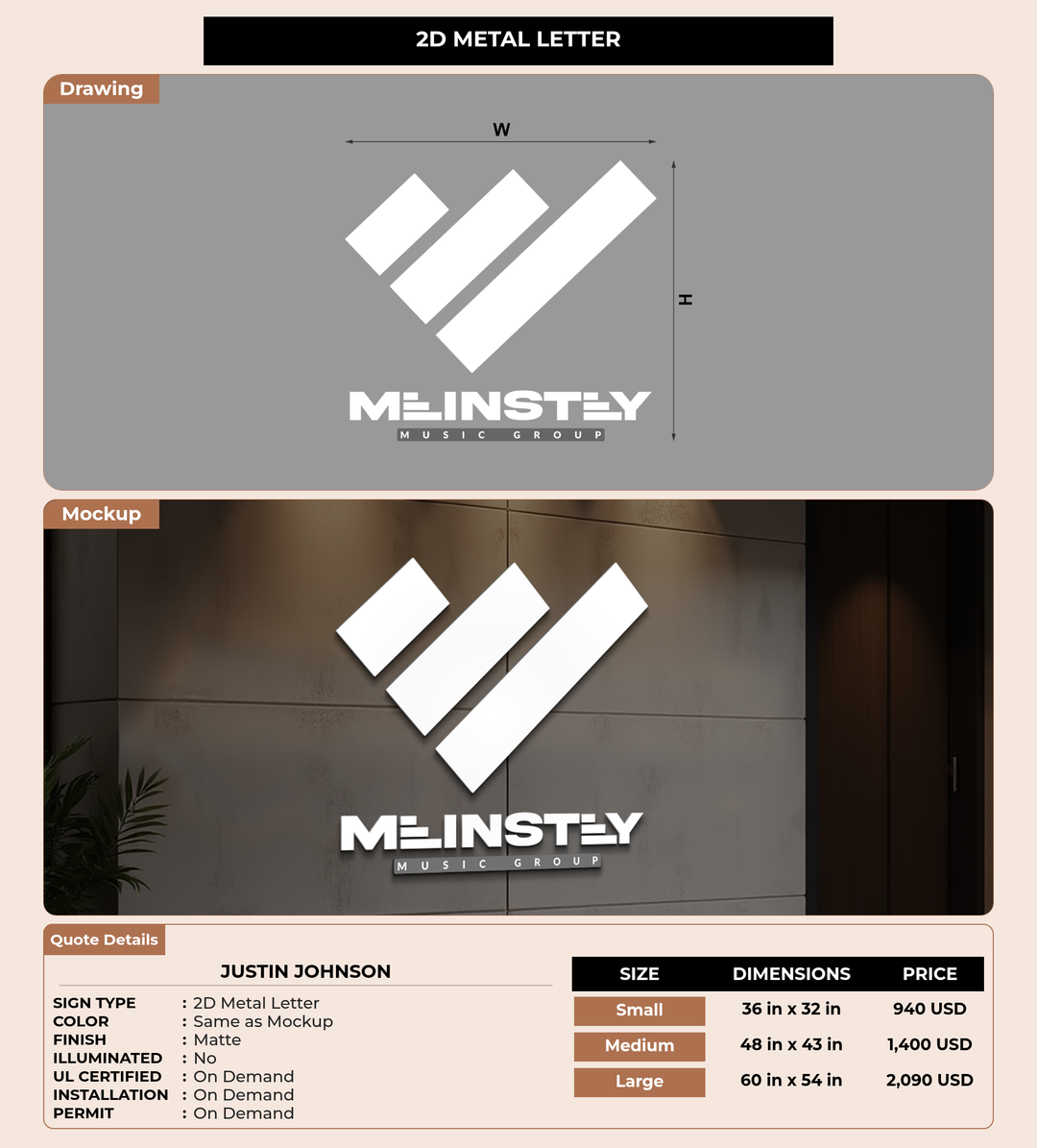 CUSTOM MOCKUP SIGN FOR Justin Johnson