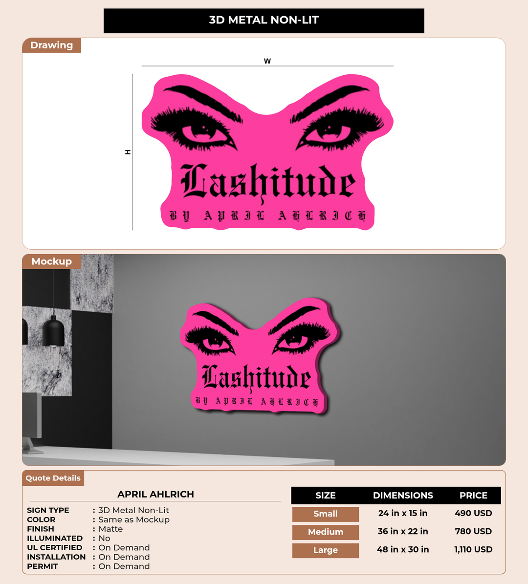 CUSTOM MOCKUP SIGN FOR April Ahlrich