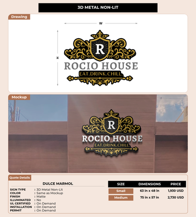 CUSTOM MOCKUP SIGN FOR Dulce Marmol