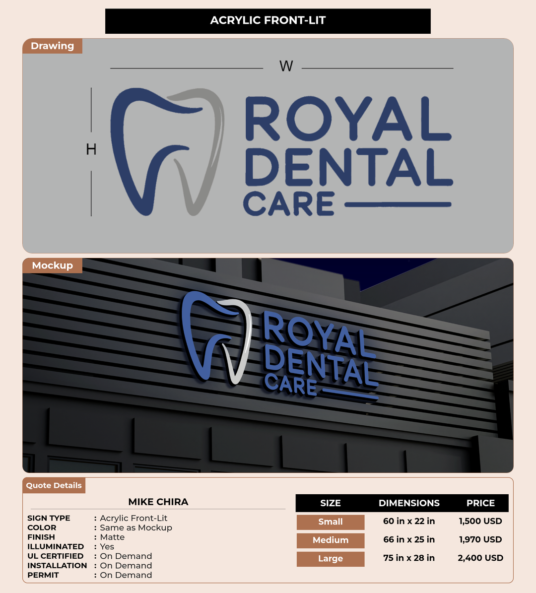 CUSTOM MOCKUP SIGN FOR Mike Chira