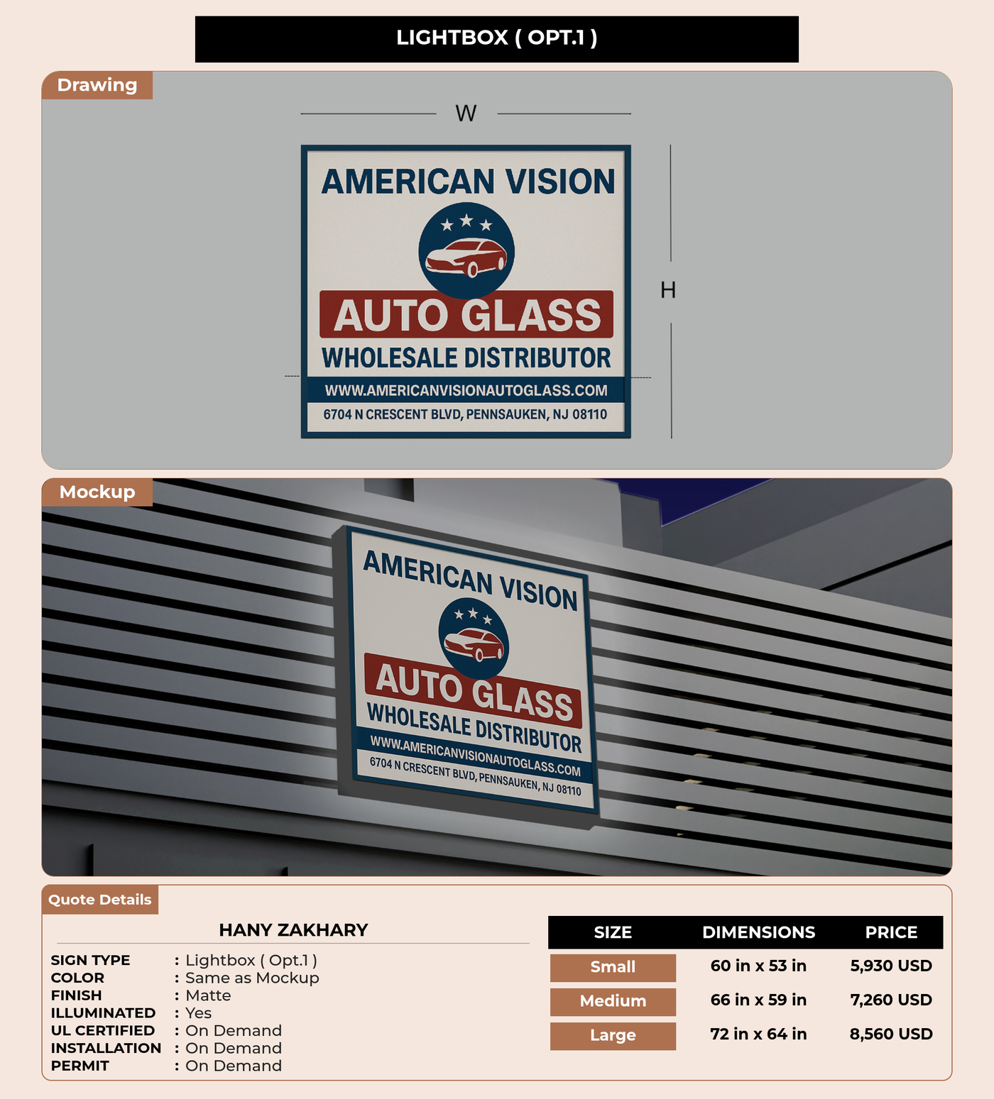 CUSTOM MOCKUP SIGN FOR Hany Zakhary