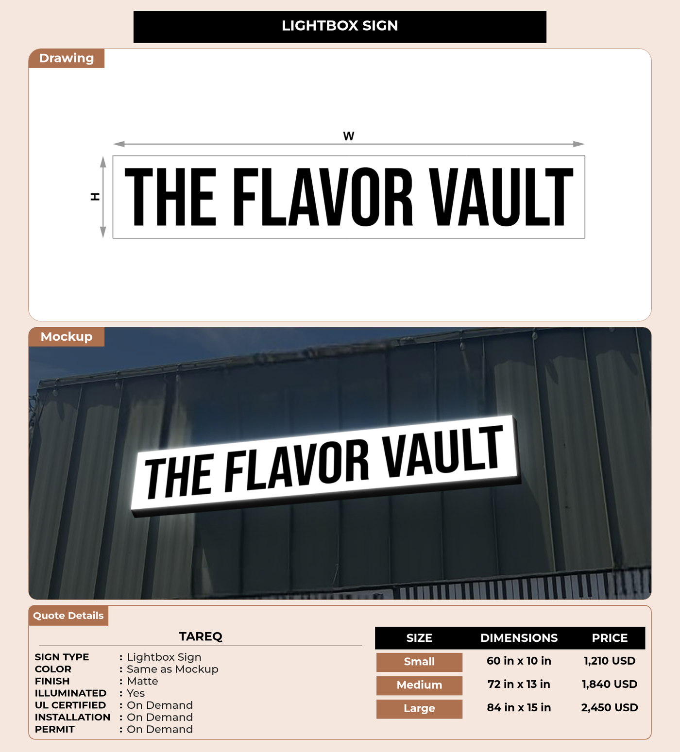 CUSTOM MOCKUP SIGN FOR TAREQ
