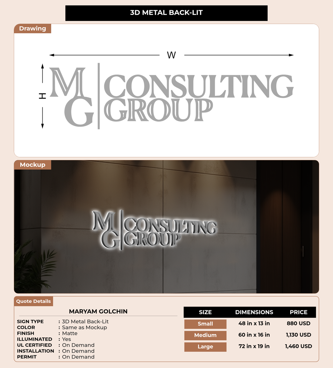 CUSTOM MOCKUP SIGN FOR Maryam Golchin