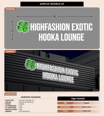 CUSTOM MOCKUP SIGN FOR Martino Johnson