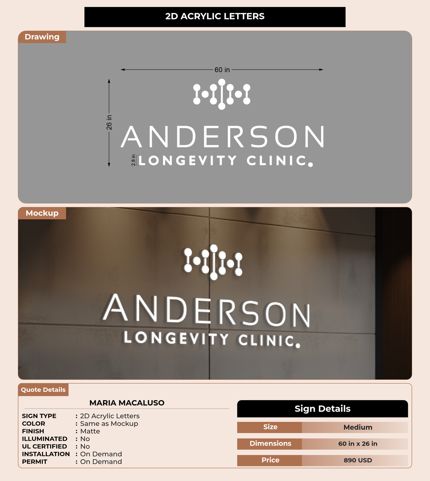 CUSTOM MOCKUP SIGN FOR Maria Macaluso