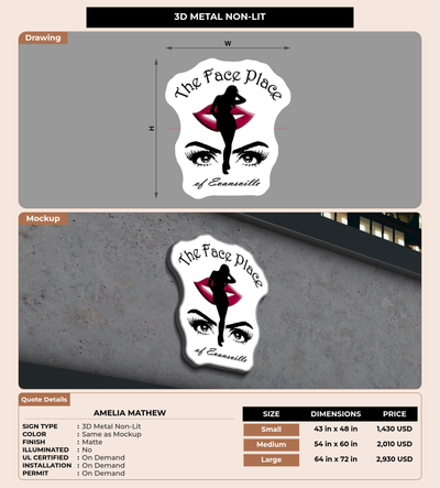 CUSTOM MOCKUP SIGN FOR Amelia Mathew