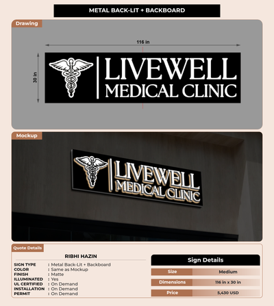 CUSTOM MOCKUP SIGN FOR Ribhi Hazin