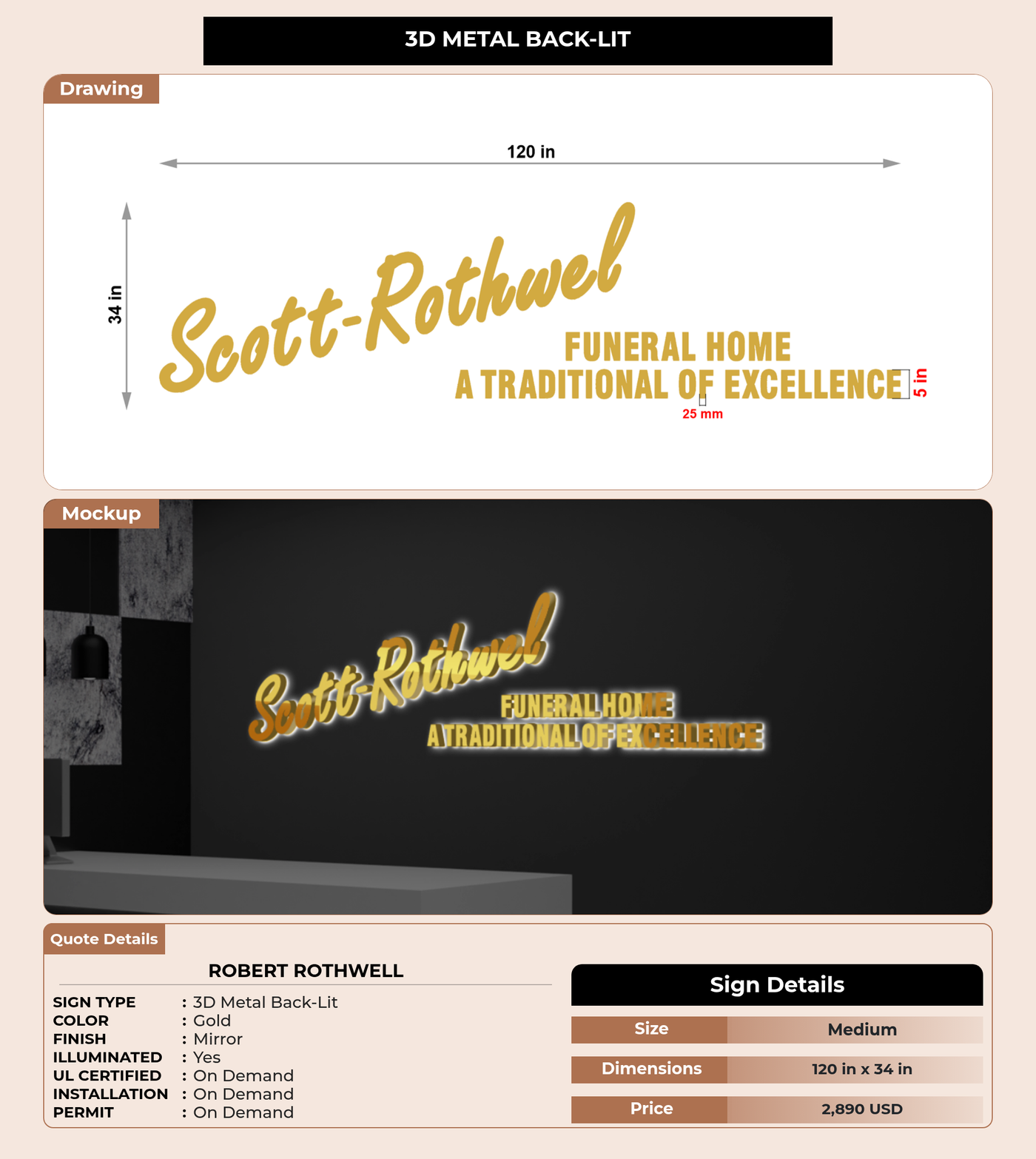 CUSTOM MOCKUP SIGN FOR Robert Rothwell