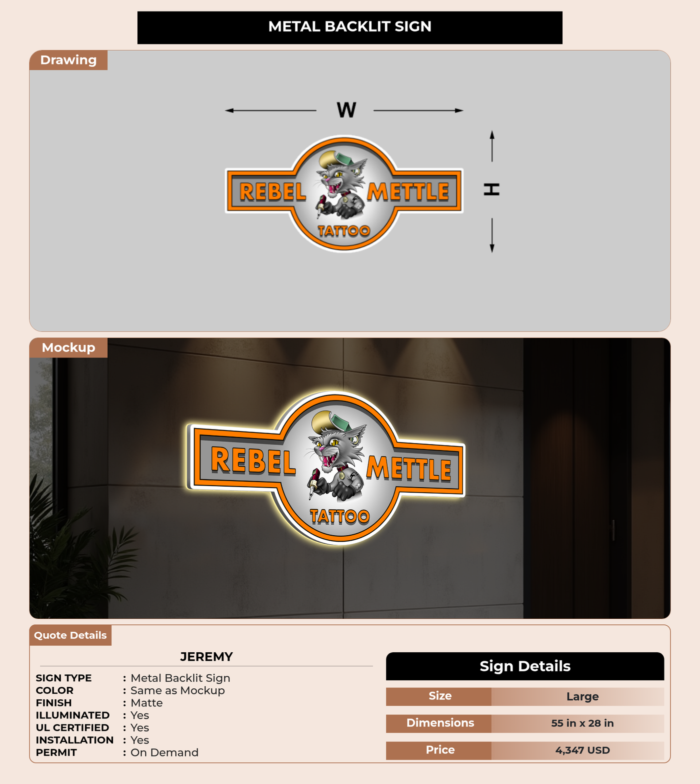 CUSTOM MOCKUP SIGN FOR Jeremy
