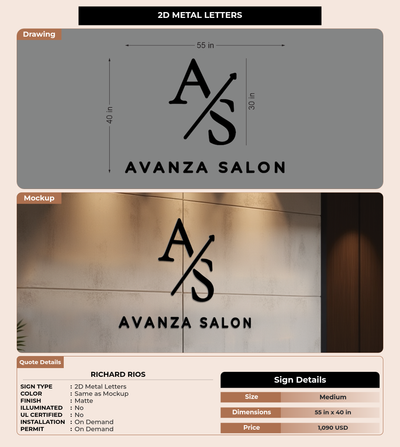 CUSTOM MOCKUP SIGN FOR Richard Rios