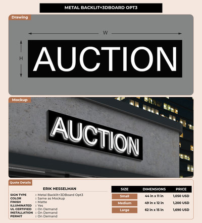 CUSTOM MOCKUP SIGN FOR Erik Hesselman