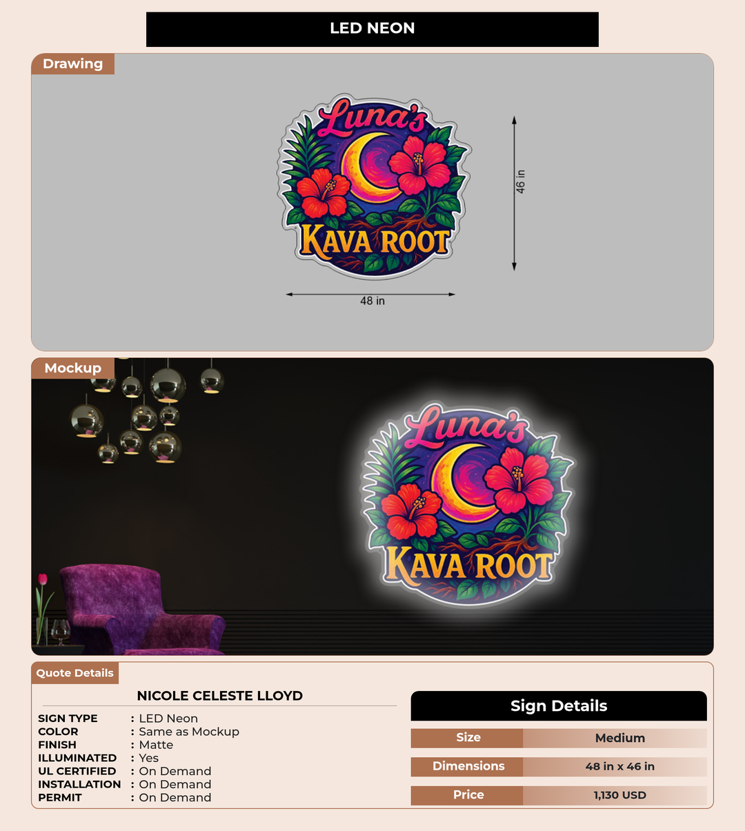 CUSTOM MOCKUP SIGN FOR Nicole Celeste Lloyd