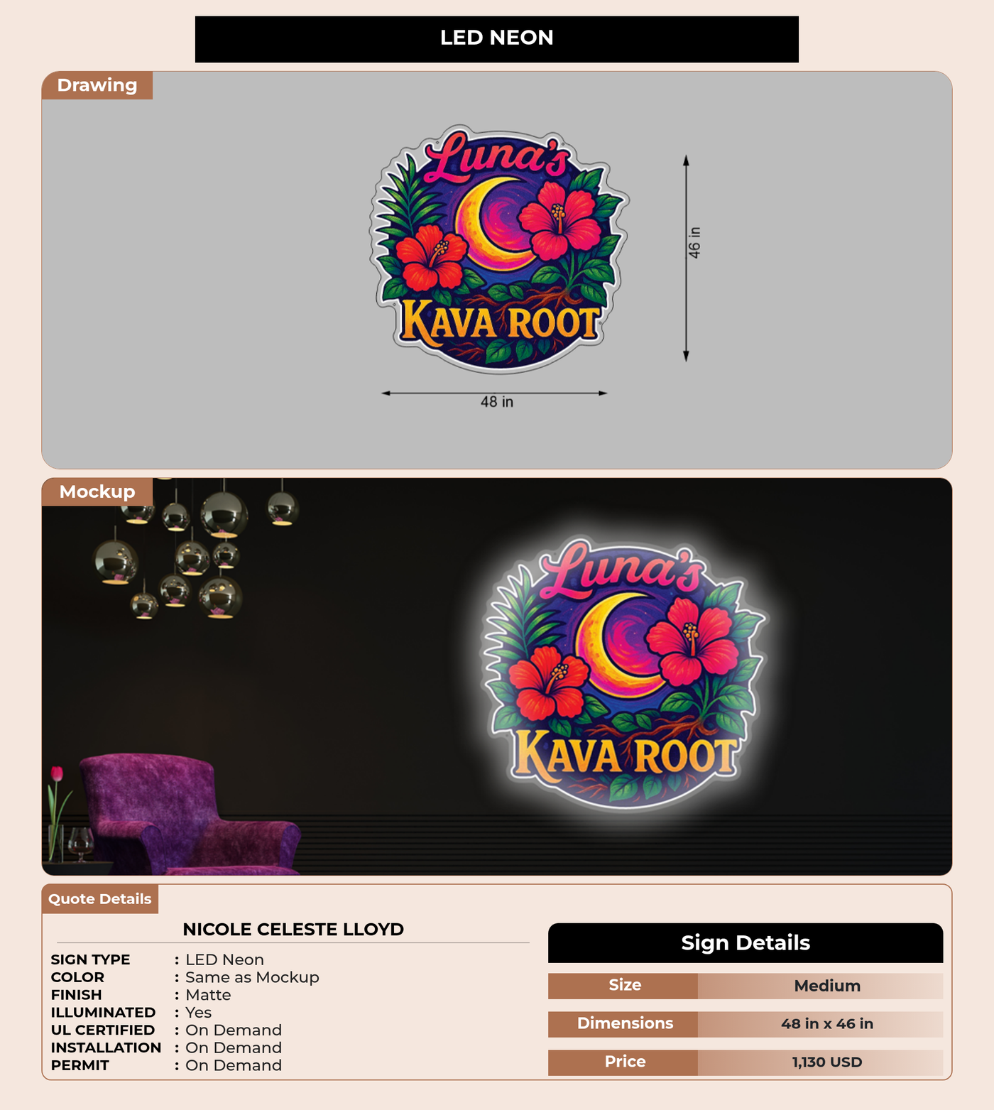CUSTOM MOCKUP SIGN FOR Nicole Celeste Lloyd