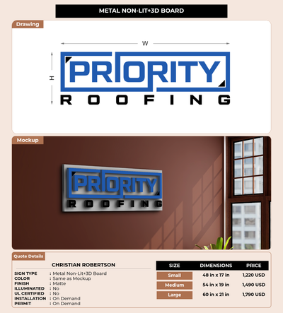 CUSTOM MOCKUP SIGN FOR Christian Robertson