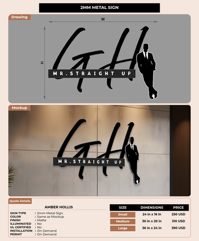 CUSTOM MOCKUP SIGN FOR Amber Hollis