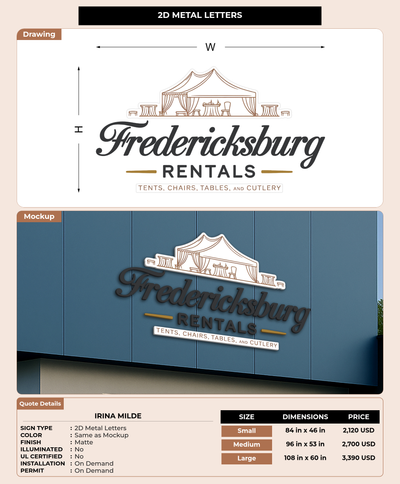 CUSTOM MOCKUP SIGN FOR Irina Milde