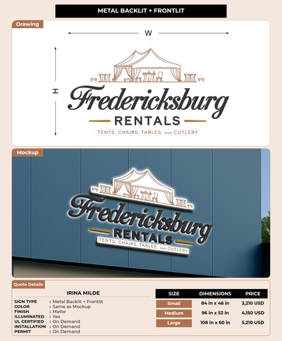 CUSTOM MOCKUP SIGN FOR Irina Milde