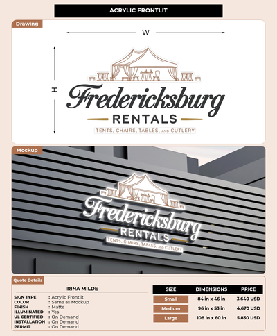 CUSTOM MOCKUP SIGN FOR Irina Milde