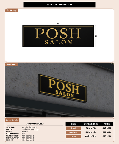 CUSTOM MOCKUP SIGN FOR Autumn toro