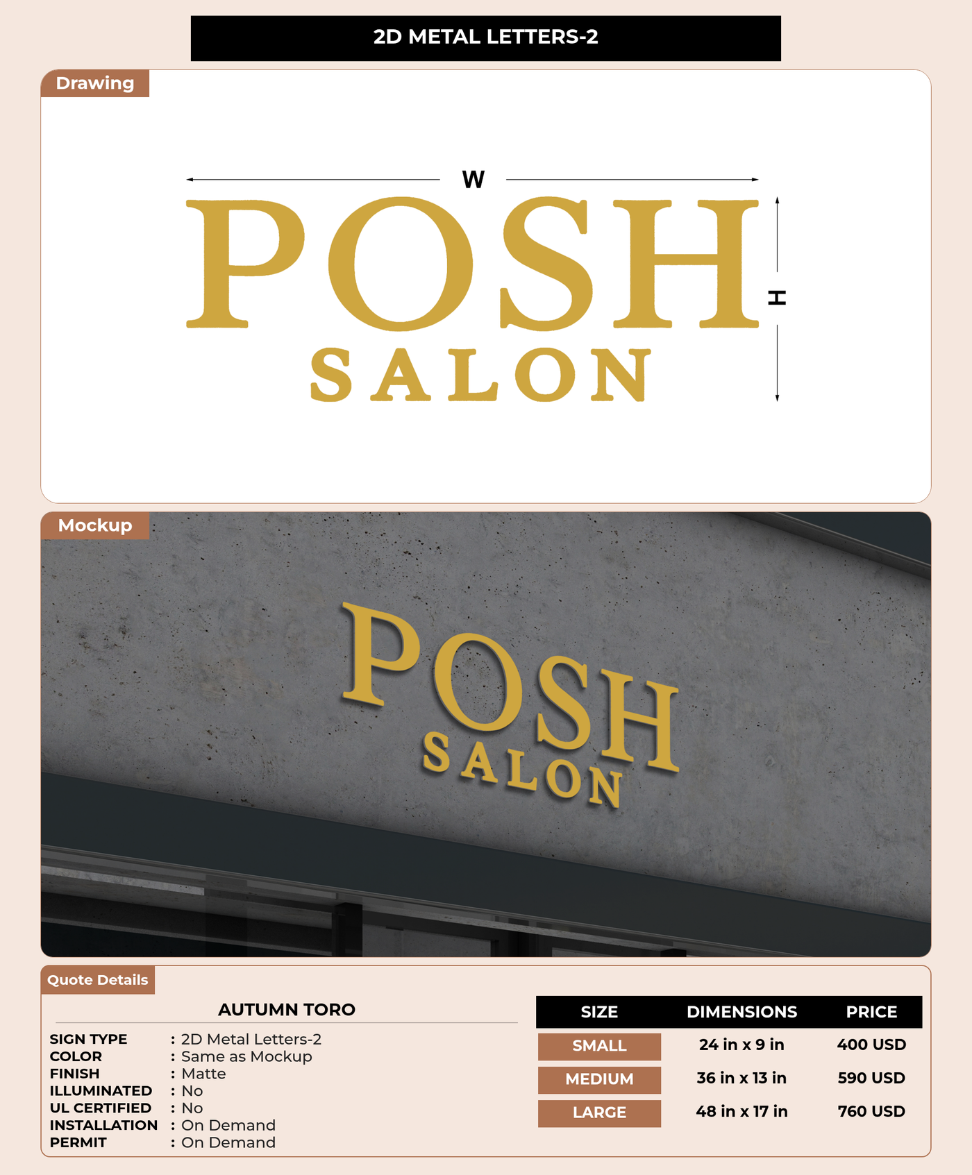 CUSTOM MOCKUP SIGN FOR Autumn toro