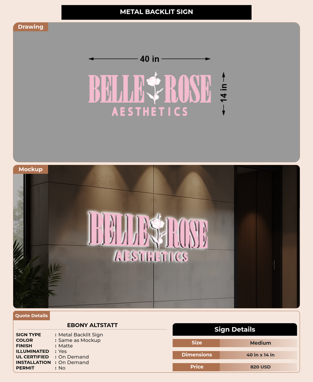 CUSTOM MOCKUP SIGN FOR Ebony Altstatt