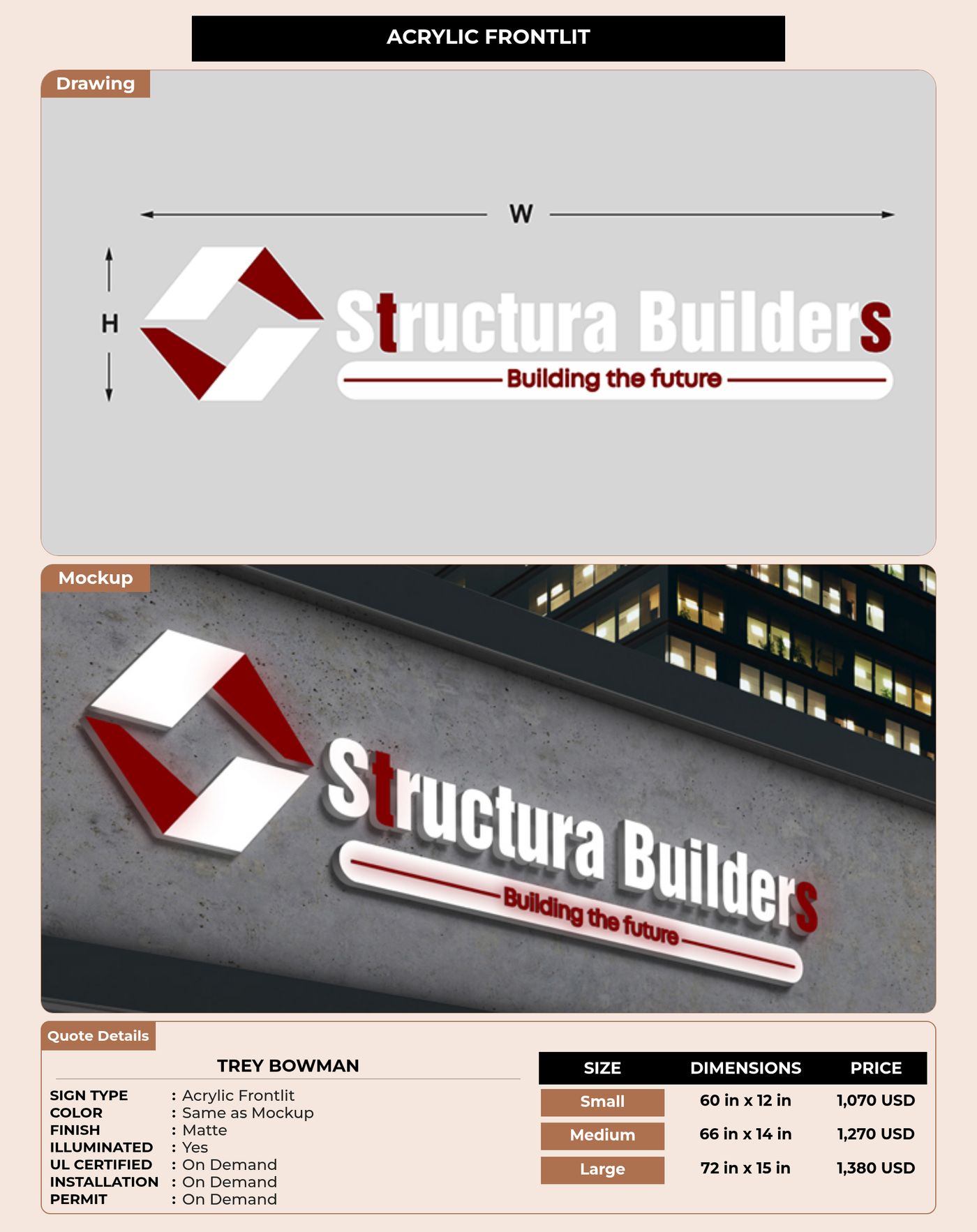 CUSTOM MOCKUP SIGN FOR Trey Bowman