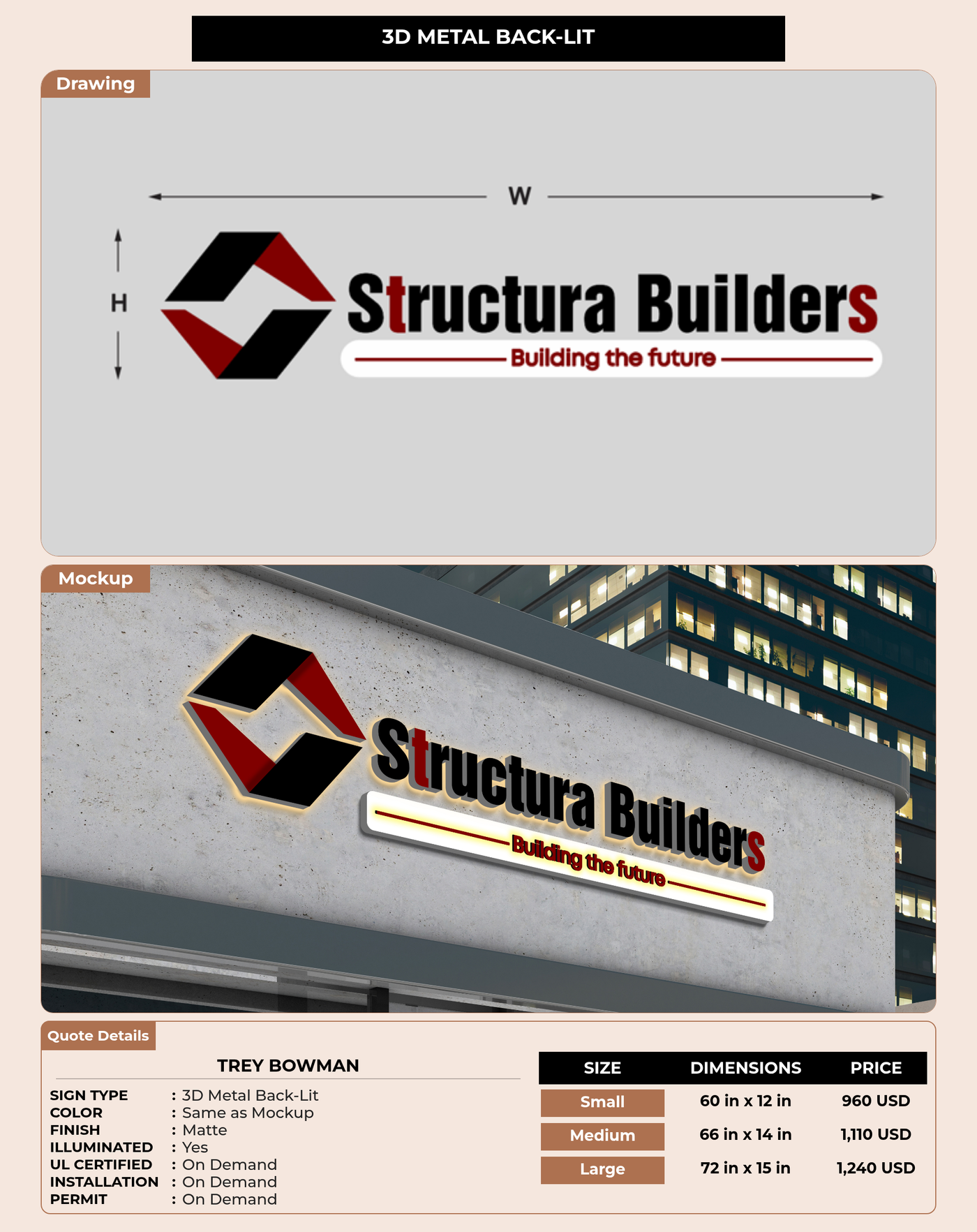 CUSTOM MOCKUP SIGN FOR Trey Bowman