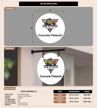 CUSTOM MOCKUP SIGN FOR Adam Borrello