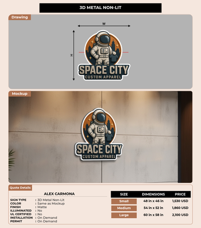 CUSTOM MOCKUP SIGN FOR Alex Carmona