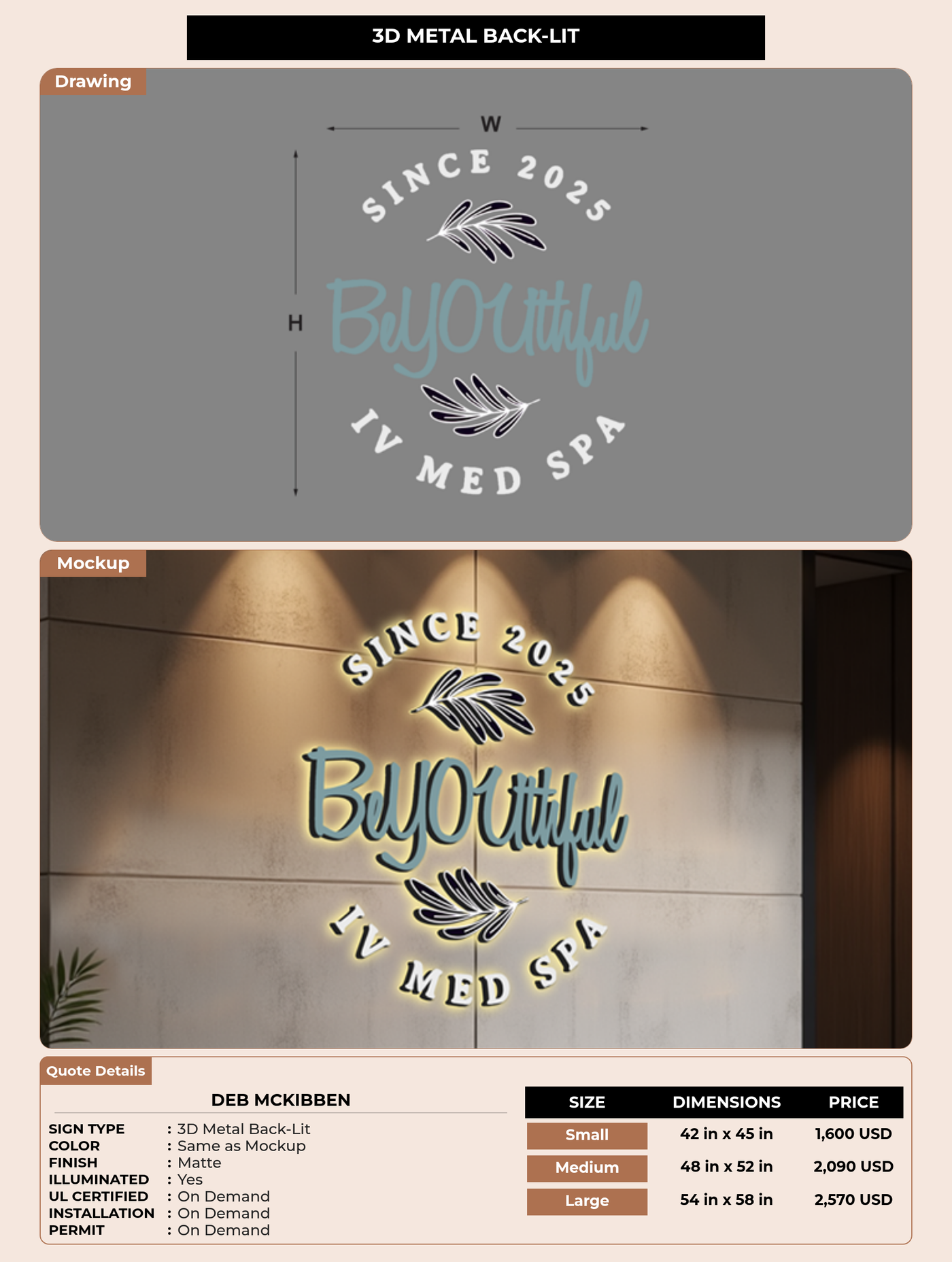 CUSTOM MOCKUP SIGN FOR Deb McKibben