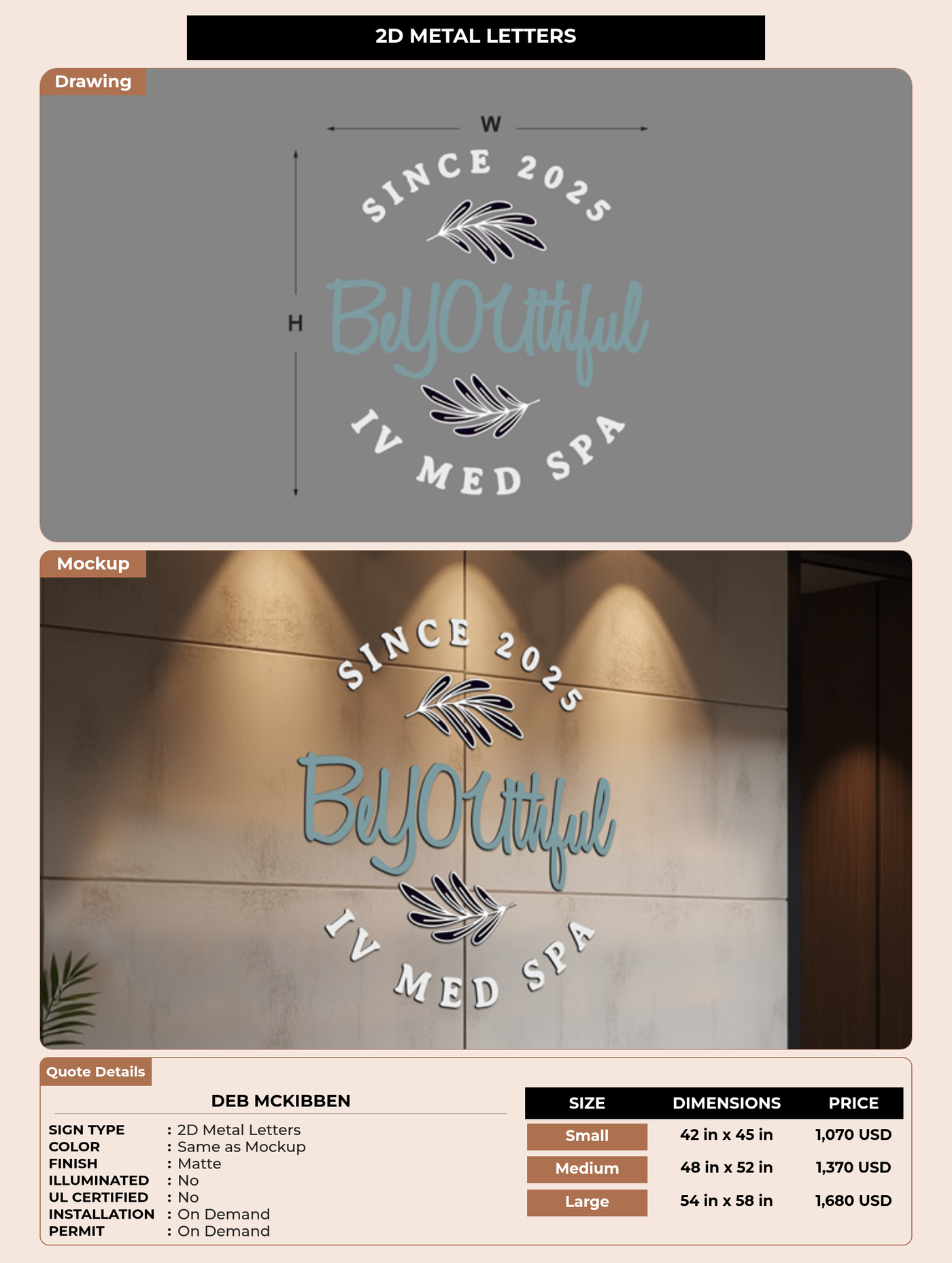 CUSTOM MOCKUP SIGN FOR Deb McKibben