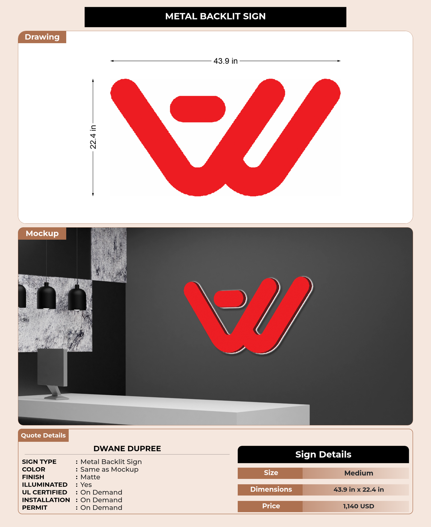 CUSTOM MOCKUP SIGN FOR Dwane Dupree
