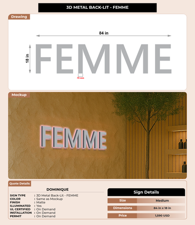 CUSTOM MOCKUP SIGN FOR Dominique