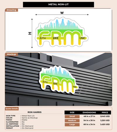 CUSTOM MOCKUP SIGN FOR Ron Harris