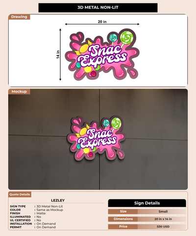 CUSTOM MOCKUP SIGN FOR Lezley