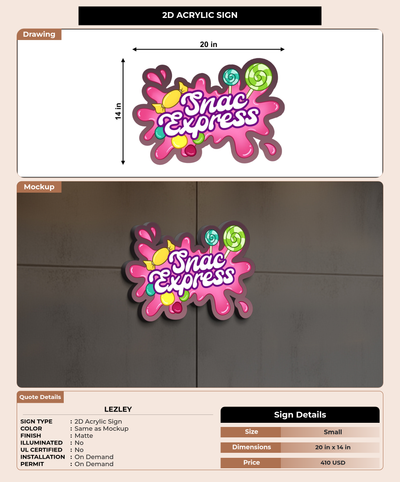 CUSTOM MOCKUP SIGN FOR Lezley