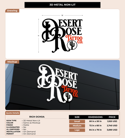 CUSTOM MOCKUP SIGN FOR Rich Ochoa