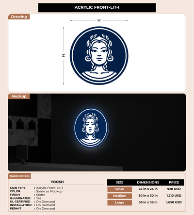 CUSTOM MOCKUP SIGN FOR Yoosh