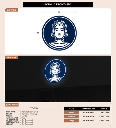 CUSTOM MOCKUP SIGN FOR Yoosh