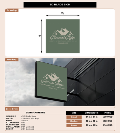 CUSTOM MOCKUP SIGN FOR Beth Matherne