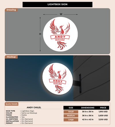 CUSTOM MOCKUP SIGN FOR Andy Chilel