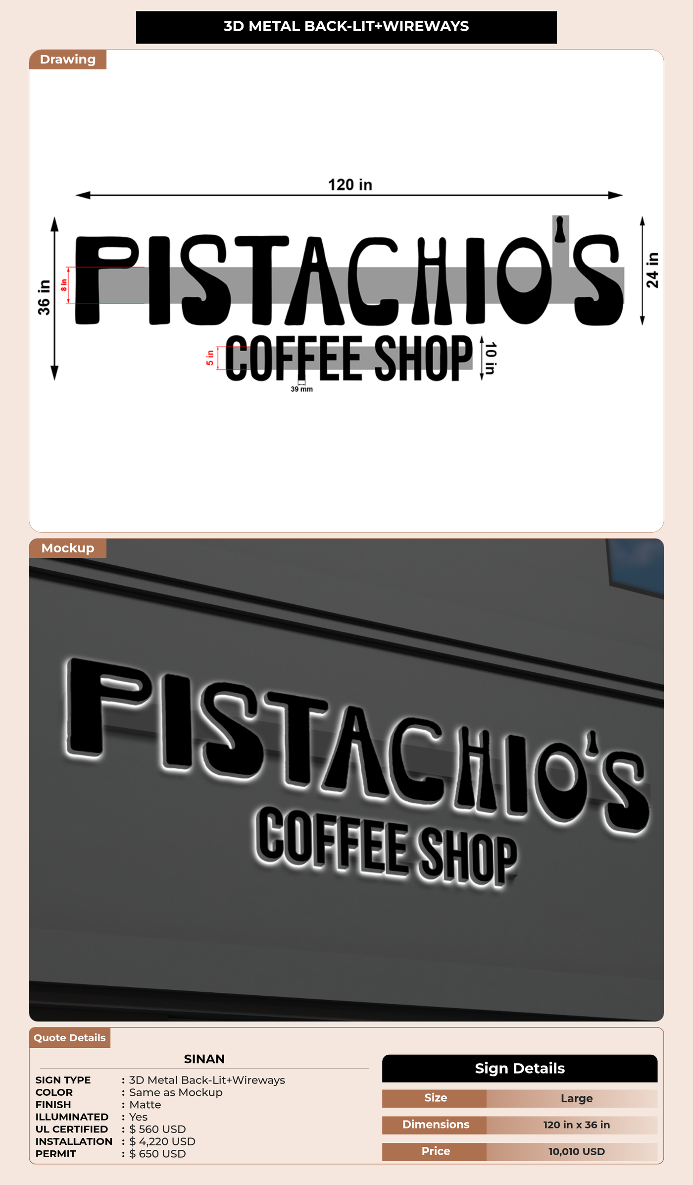 CUSTOM MOCKUP SIGN FOR Sinan
