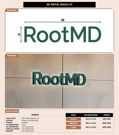 CUSTOM MOCKUP SIGN FOR maris