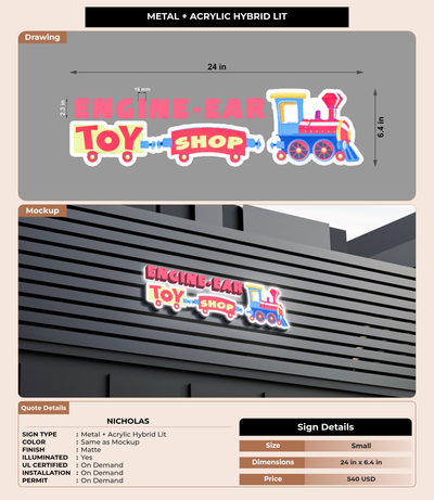 CUSTOM MOCKUP SIGN FOR NICHOLAS