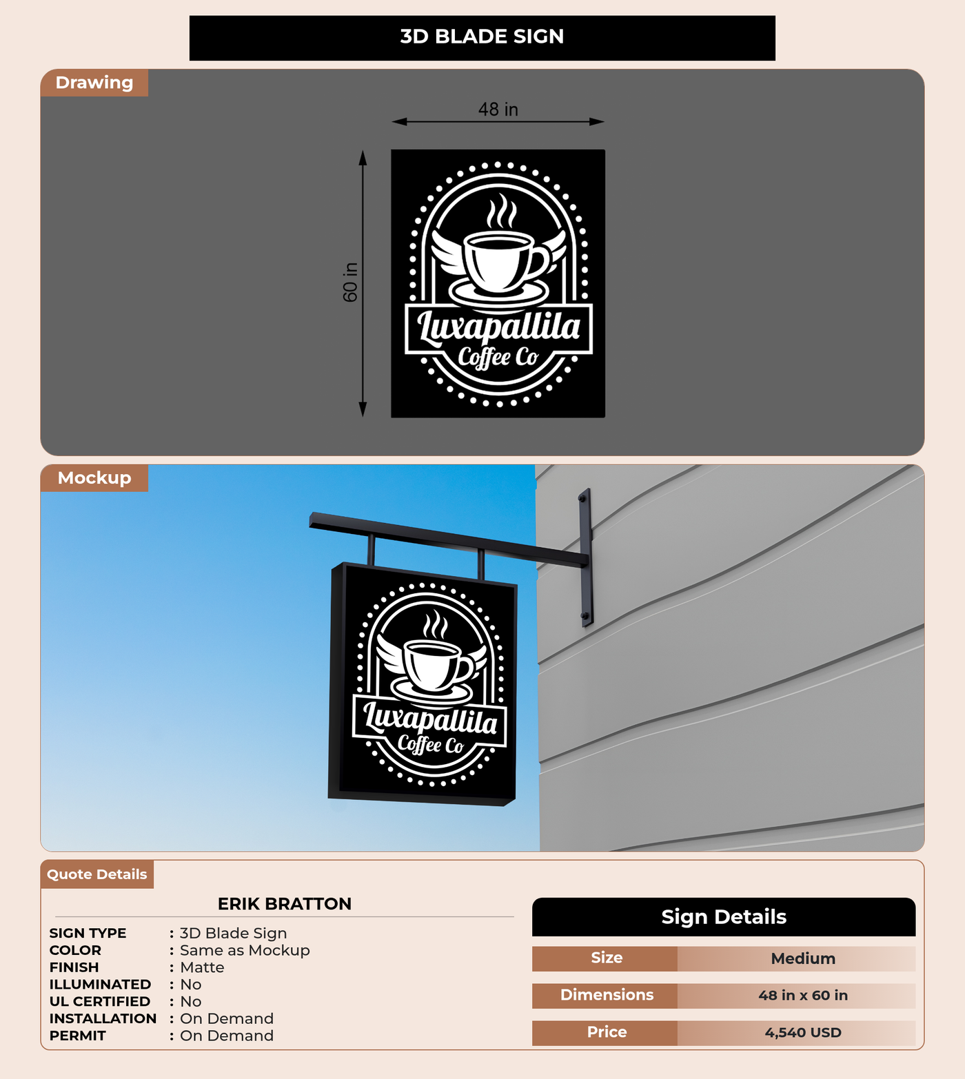 CUSTOM MOCKUP SIGN FOR Erik Bratton