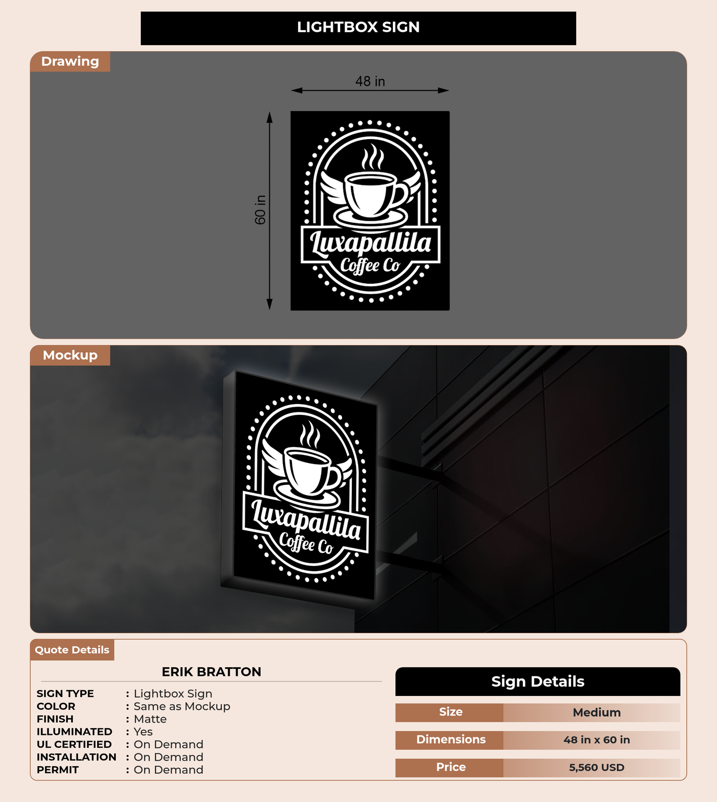 CUSTOM MOCKUP SIGN FOR Erik Bratton