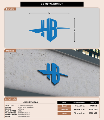 CUSTOM MOCKUP SIGN FOR Cassidy Cook