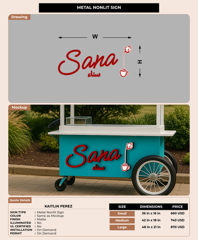 CUSTOM MOCKUP SIGN FOR Kaitlin Perez
