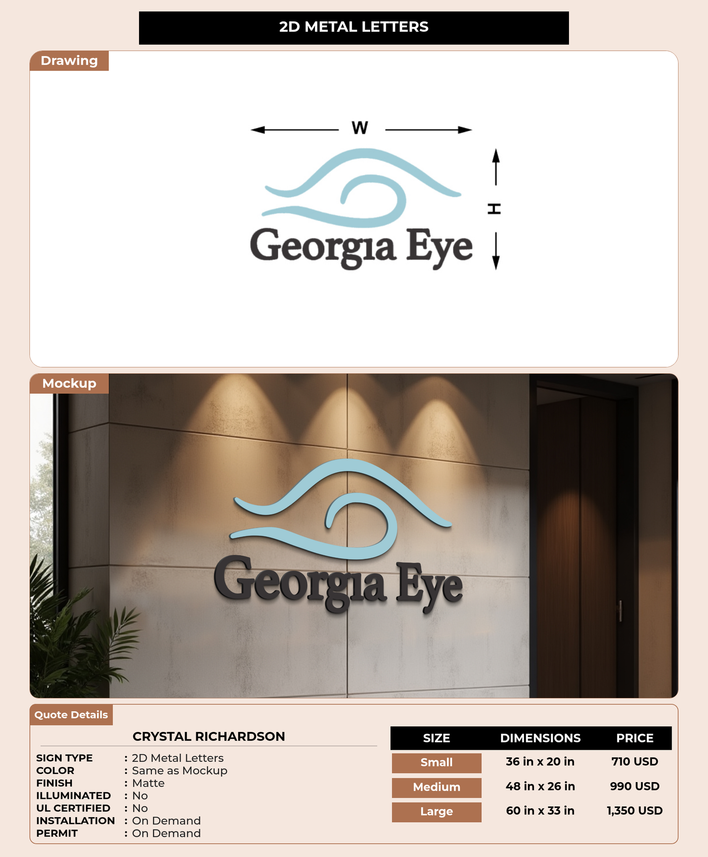 CUSTOM MOCKUP SIGN FOR Crystal Richardson