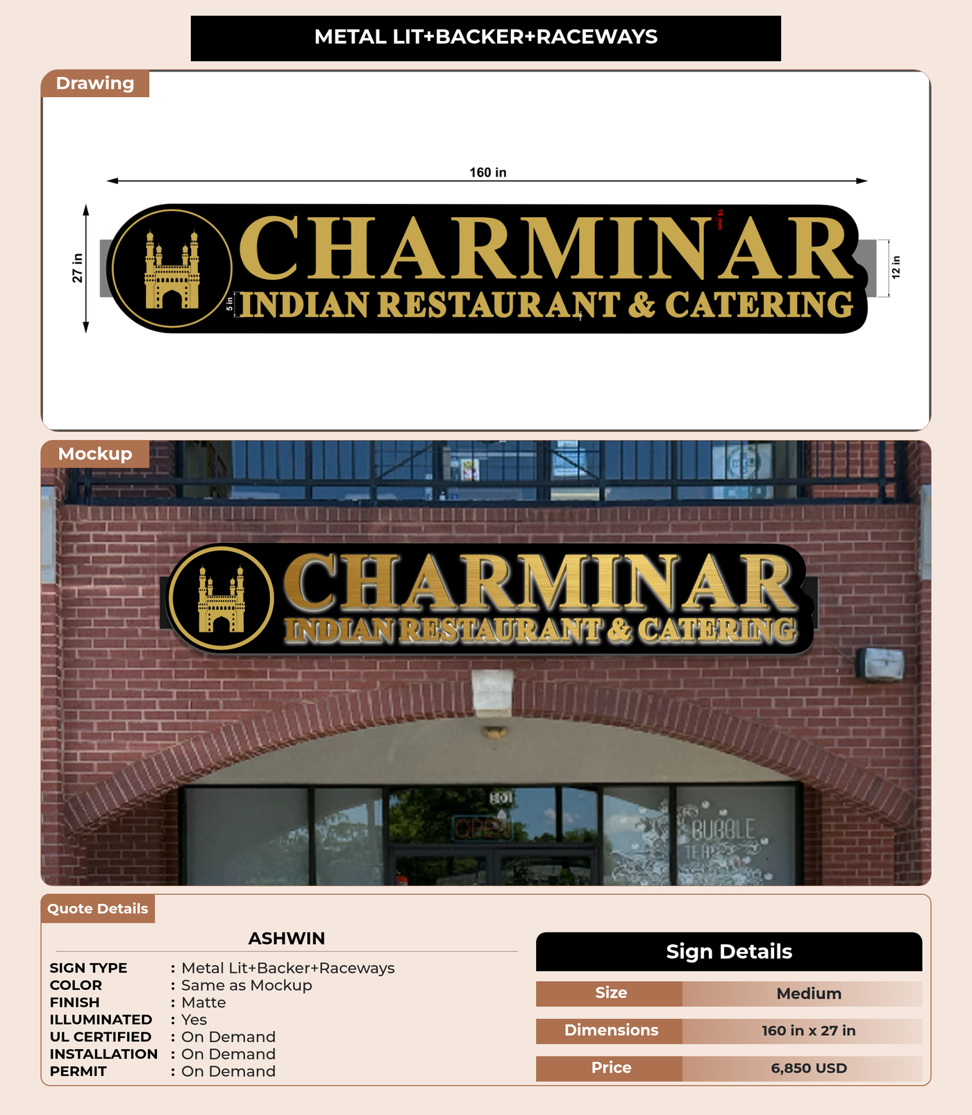 CUSTOM MOCKUP SIGN FOR Ashwin